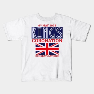 King’s Coronation, 6th May 2023 – Congratulations (Navy) Kids T-Shirt